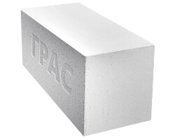 Газобетонный блок ГРАС D600, B2.5, 600x250x200 мм