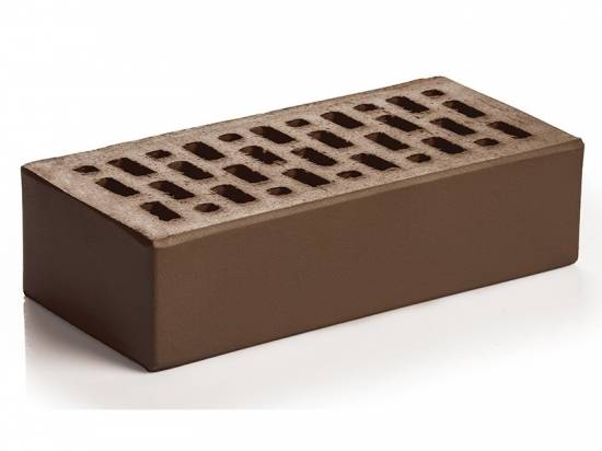Клинкерный кирпич Магма Шоколад клинкерный пустотелый - 250x120x65 мм