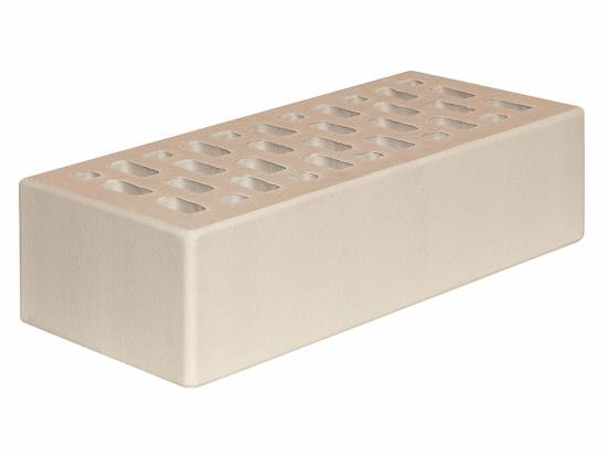 Клинкерный кирпич Магма Белый топаз клинкерный пустотелый - 250x120x65 мм